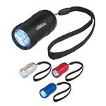 HH2500 Aluminum Small Stubby LED Flashlight With Strap And Custom Imprint